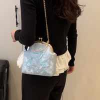 Women's Fabric Embroidered Chain Retro Messenger Bag