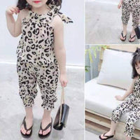 Suit Super Western Style Little Girl Treasure Leopard Print