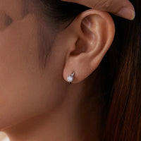 Original D Color 50 Points Shining Moissanite Ear Clip
