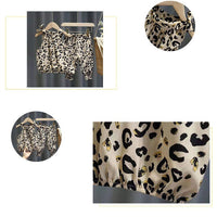 Suit Super Western Style Little Girl Treasure Leopard Print