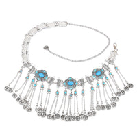 Retro Ethnic Style Coin Pendant Waist Chain For Women