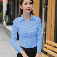 Figure-flattering Lapel-neck Slightly Stretchy Base-layer Shirt