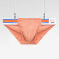 Men's Cotton Side Seam Label Low Waist Sports Hip Lifting Briefs Underwear Men