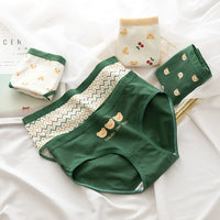 Pure Cotton Crotch Mid-waist Cute Cartoon Student Panties