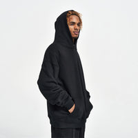 Thick Loose Solid Color Velvet Thickened Hooded Sweatshirt Male