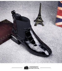 Women's Flat Square Head Side Zipper British Style Ankle Boots