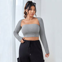 Women's Fashionable Street Photography Versatile Slim-Fit Long Sleeve Top