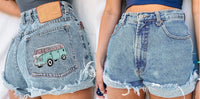 Casual Temperament Denim Rotten Edge High Waist Washed Shorts