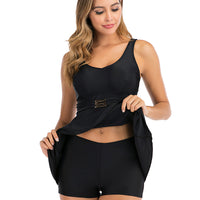 Color Slimming Skirt Women's Seperated Swimwear Conservative Swimsuit Factory Direct Sales
