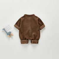 Korean Version Baby Workwear Romper Casual Jumpsuit Corduroy