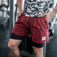 Men's Double-layer Anti-exposure Fitness Shorts