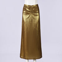 Hip-hugging Pleated Low-rise Skirt Women's