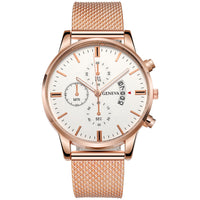 Mens Watch Fake Three-Subdial Six Hands Calendar Casual Fashionable Business Quartz