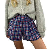Women's Shorts Loose Plaid Beach Pants Home Wear