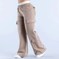 Straight-leg Pants Cargo Pocket Loose