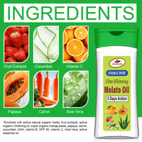 Molato Body Oil Double Dose Ultra Whitening Moisturizing Fruit Skin Care 200ml