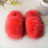 Woolen Slippers Winter Home Wear Velvet Thermal Non-slip Toe Covering Wool Sleeper