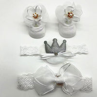 Hairband Socks Set Baby Bow