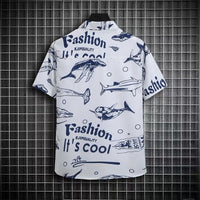 Fashion Ins Printed Shirt Beachwear Casual Shorts Suit