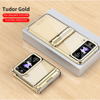 Foldable Screen Electroplating Transparent Hinge All-inclusive Drop-resistant Phone Case