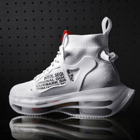 High Top Trend Men's Shoes Korean Version Sports Flying Woven
