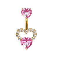 Personalized Zircon Butterfly Round Belly Button Ring