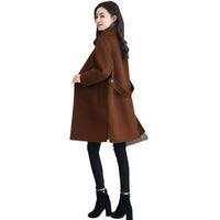 Cotton And Thickening Wool Overcoat Slimming Small Woolen Coat