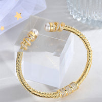 Women's Fashion All Match Simple Sand Gold Bracelet