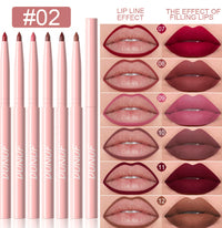 DUNUF 6-Piece Lip Liner Set Easy To Apply Velvet Finish
