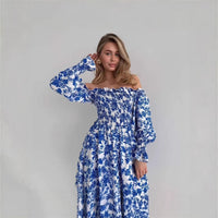 Spring Autumn Casual Lantern Sleeve Dress For Women