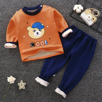 Children's Thermal Underwear Set Plus Velvet Thickening