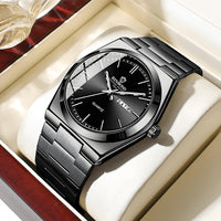 Fashion Stainless Steel Buckle Men's Business Casual Quartz Watch