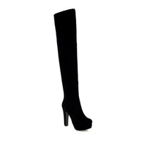 Thick-heeled High-heeled Frosted Waterproof Platform Over-the-knee Boots