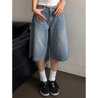 Womens Stylish Vintage Loose-fit Wide-leg Jeans