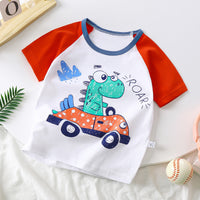 Children's Pure Cotton Cartoon Short-sleeved Korean