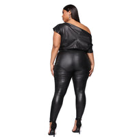 Autumn New Style European And American Women's Cross-border Leather Pants