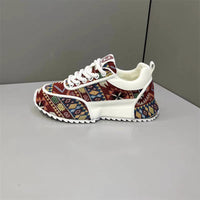 Summer Leisure Soft Bottom Lace Up Cloth Luck Dad Shoes