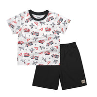 Men's And Women's Baby Cotton Short-sleeved T-shirt Shorts Loose Suit