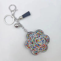 Creative Plum Blossom Hot Rhinestone Keychain Fashion