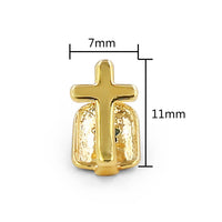 European And American Single Cross Gold Tooth Socket