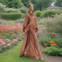 Designer Batwing Sleeve Lace-Up Dress For Women