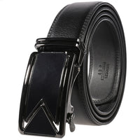 Fashion Men's Two-layer Cowhide Automatic Buckle Trouser Belt