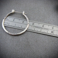 Retro Antique Silver Hoop Earrings For Women