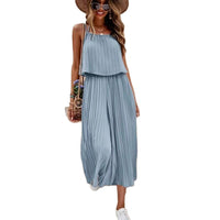 Camisole Tube Top Pleated Loose Fashion Jumpsuit
