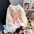 Beauty Spring And Autumn Hooded Sweater Coat Women's Autumn And Winter Wear Matching Design Sense