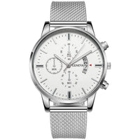 Mens Watch Fake Three-Subdial Six Hands Calendar Casual Fashionable Business Quartz