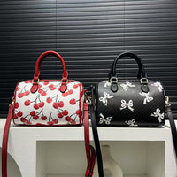 Women's Soft Leather Handbag Cute Patchwork Easy Matching