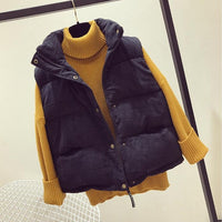 Fashion Leisure Corduroy Vest Women's Short