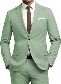 Men's Suit Slim Fit 2-piece Set Casual Business Set