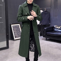Windbreaker Men's Long Temperament Knee Length Coat